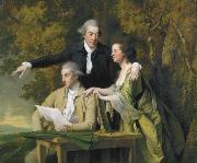 D Ewes Coke his wife, Hannah, and his cousin Daniel Coke, by Wright, Joseph wright of derby